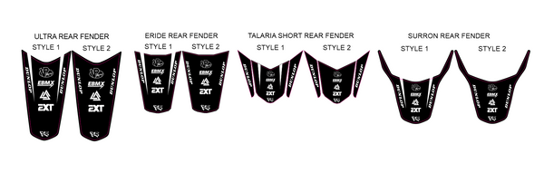 TG Racing Pre-Designed Rear Fender Decals