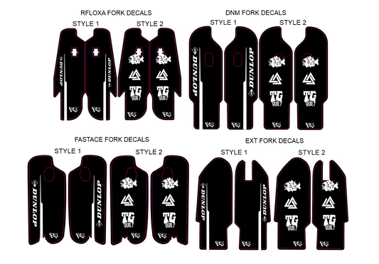 TG Racing Pre-Designed Fork Decals